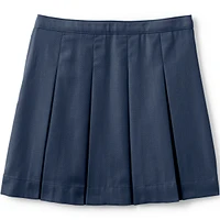 Lands' End Little Girls Poly-Cotton Box Pleat Skirt Top of Knee
