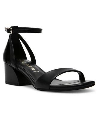 Anne Klein Women's Mia Ankle Strap Block Heel Dress Sandals