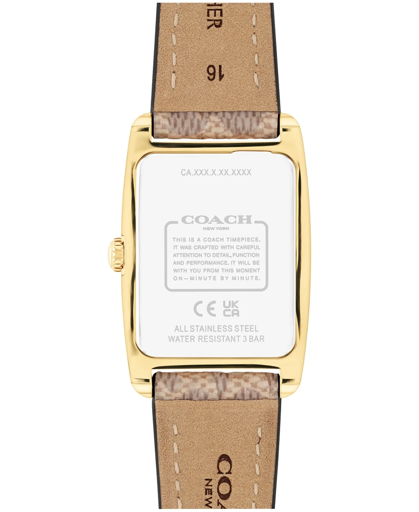 Coach Women's Reese Tan Signature C Canvas Watch 24mm