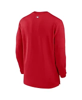 Men's Nike Red Washington Nationals Authentic Collection Game Time Performance Quarter-Zip Top