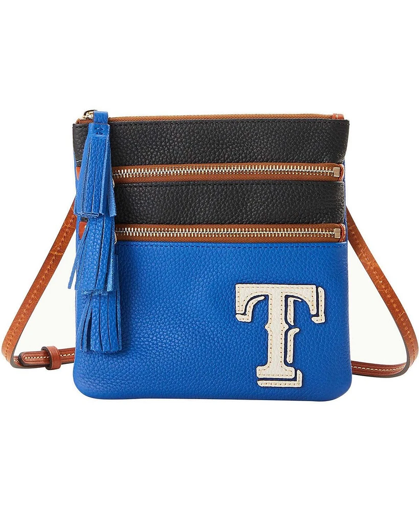 Women's Dooney & Bourke Texas Rangers Infield Triple Zip Crossbody Purse