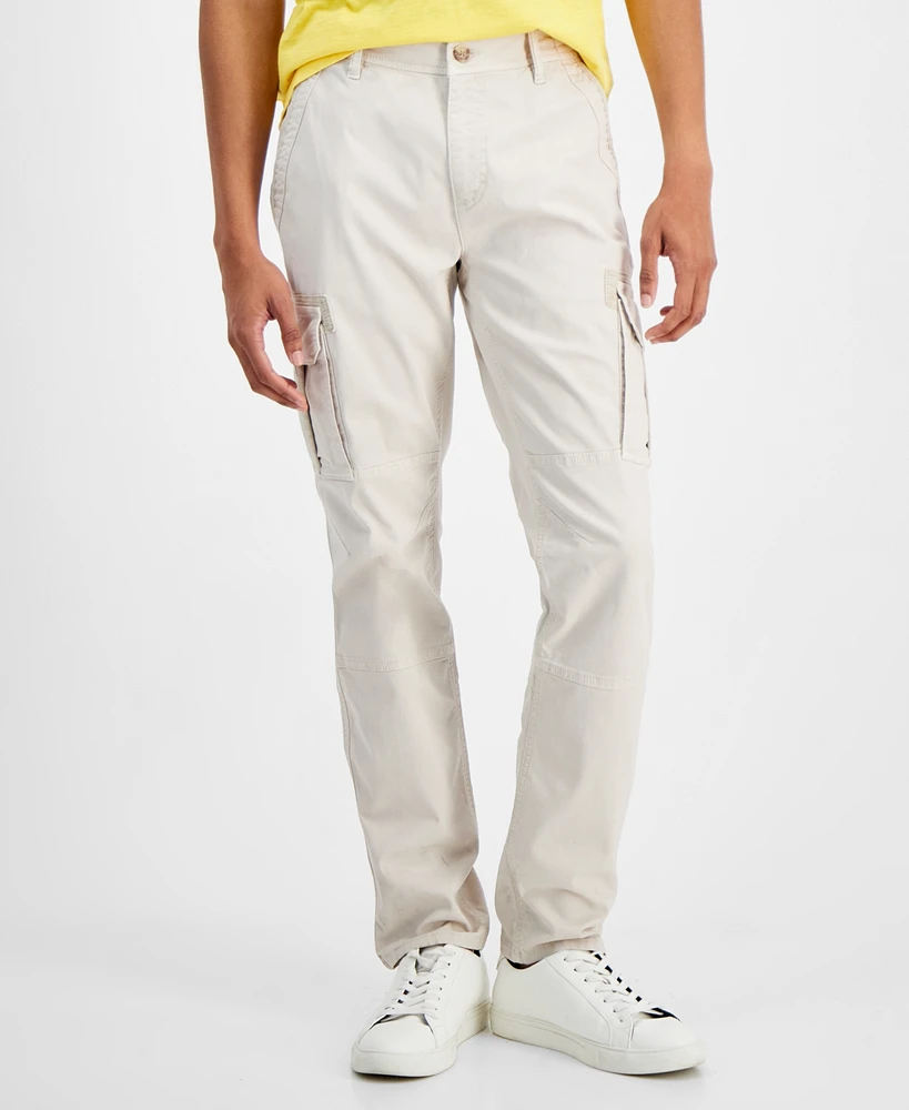 Sun + Stone Men's Garment-dyed Straight-Fit Morrison Tapered Cargo Pants, Created for Macy's