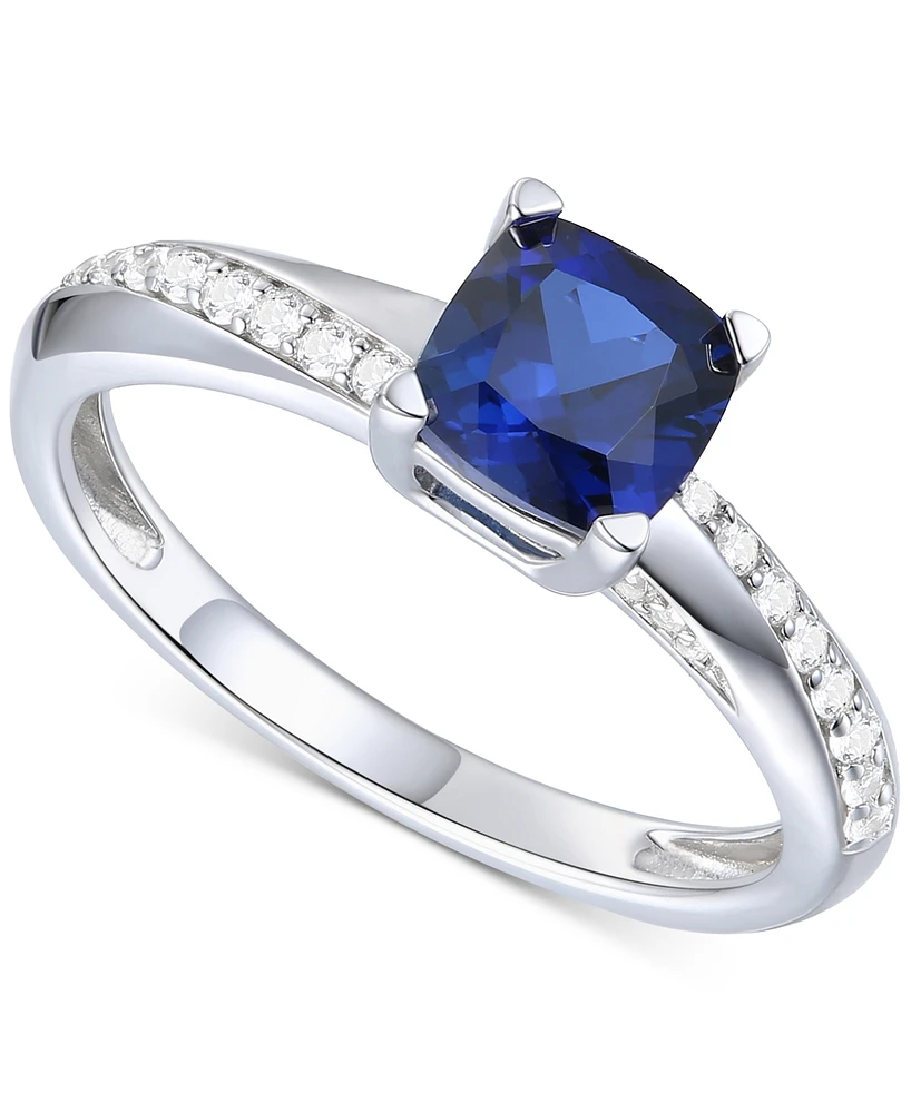 Amethyst (3/4 ct. t.w.) & Lab-Grown White Sapphire (1/6 14k Gold-Plated Sterling Silver (Also Available Additional Gemstones)