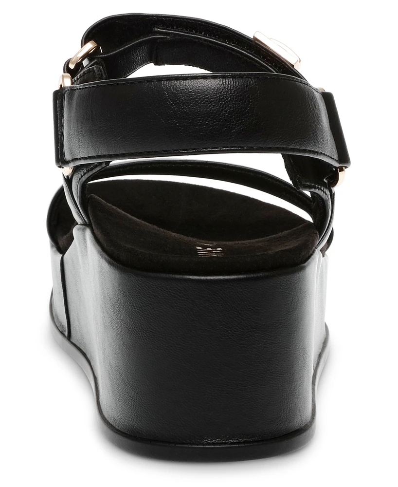 Anne Klein Women's Verse Double Strap Platform Wedge Sandals