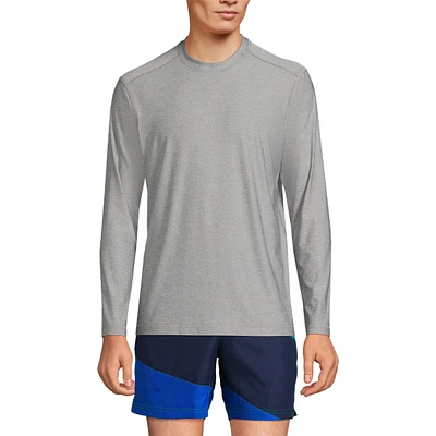 Lands' End Men's SunShade Upf 50 Long Sleeve Swim Tee Cooling Rash Guard