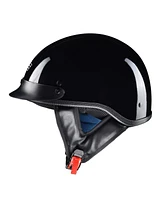 Ahr Run-c Motorcycle Half Face Helmet Dot Approved Bike Cruiser Chopper High Gloss Black