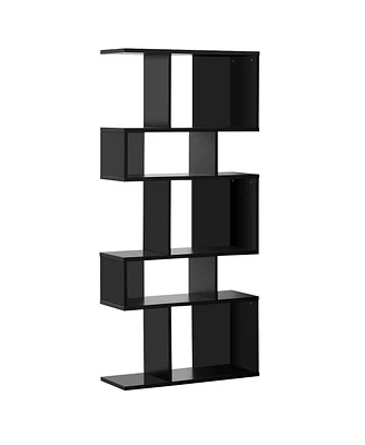 5 Cubes Ladder Shelf Corner Bookshelf Display Rack Bookcase