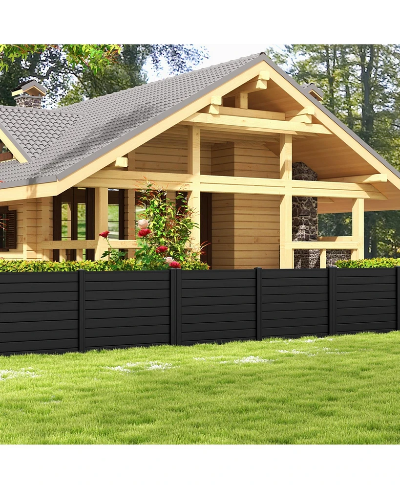 Outdoor Privacy Screens Fence Panels with Long Stakes Durable and Secure Garden or Patio Dividers