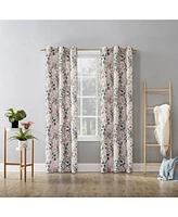 Amelie Botanical Print Room Darkening Grommet Curtain Panel