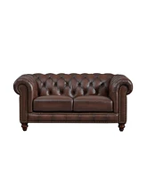 Alton Bay 68" Top Grain Leather Loveseat