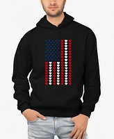 La Pop Art Heart Flag - Men's Word Hooded Sweatshirt