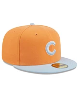 New Era Men's Orange/Light Blue Chicago Cubs Spring Color Basic Two-Tone 59Fifty Fitted Hat