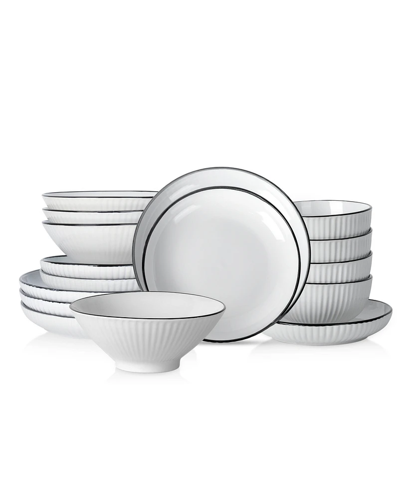 Christian Siriano Lustra 16 Pc. Dinnerware Set, Service for 4