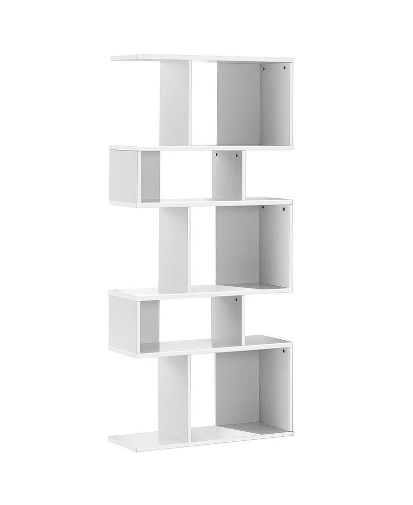 5 Cubes Ladder Shelf Corner Bookshelf Display Rack Bookcase