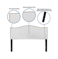 Arched Queen Headboard With Accent Nail Trim