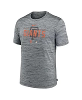 Nike Men's Heather Gray San Francisco Giants Authentic Collection Velocity Performance Practice T-Shirt