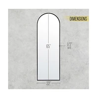 Arched Wall Mirror, Metal Framed Wall Mirror For Hallways, Entryways, Dining And Living Rooms