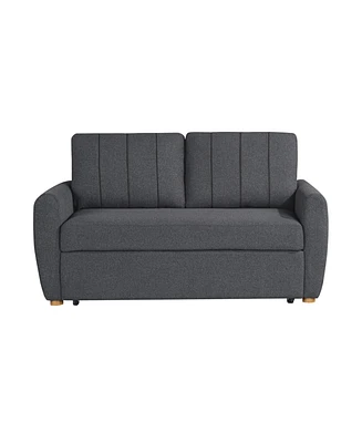 Serta 66.5"W Polyester Gentry Convertible Loveseat