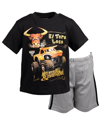 Monster Jam Toddler Boys T-Shirt and Shorts Outfit Set