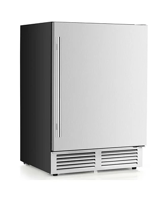 24" Beverage Refrigerator with Removable Shelves & Adjustable Temperature Cooler