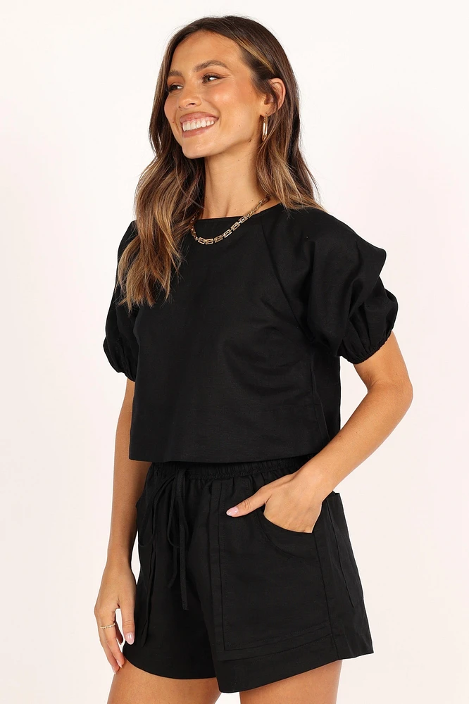 Petal and Pup Women's Chelsey Linen Top and Short Set