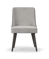 Glamour Home 33.86" Asma Rubberwood, Fabric Dining Chair, Set of 2