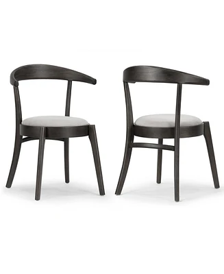 Glamour Home 29.92" Audra Rubberwood, Fabric Dining Chair