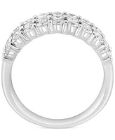 Effy Diamond Three Row Statement Ring (1-1/3 ct. t.w.) in 14k White Gold