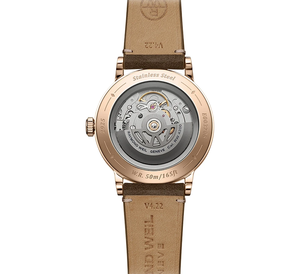 Raymond Weil Men's Swiss Automatic Millesime Leather Strap Watch 40mm