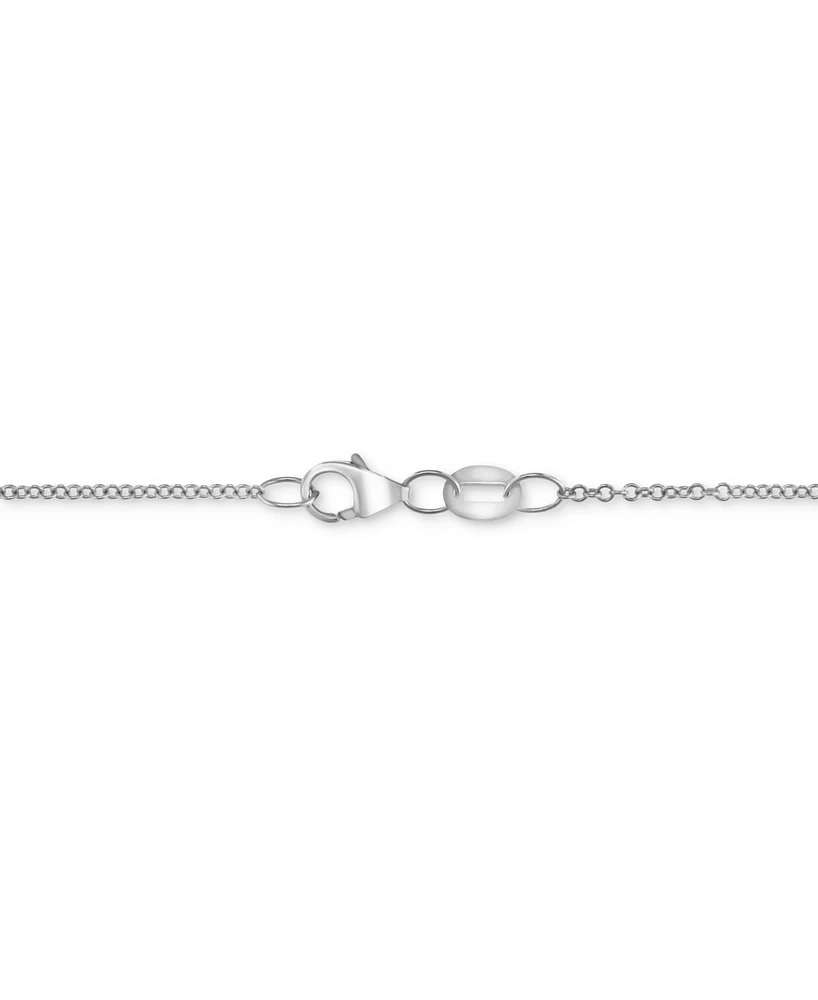Effy Diamond Open Heart 18" Pendant Necklace (3/4 ct. t.w.) in 14k White Gold
