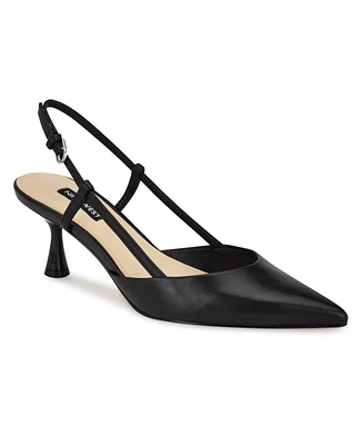 Nine West Women's Rhonda Kitten Heel Slingback Pumps