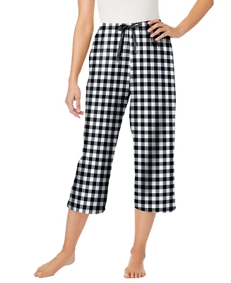 Dreams & Co. Women's Woven Sleep Capri Pant