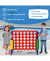 2 Pcs Giant 4 A Row Jumbo 4-to-Score Game Set W/Storage Carrying Bag for Kids Adult