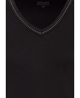Olsen Women's Embellished V-Neckline T-Shirt