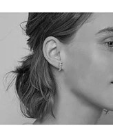 Sterling Silver Zig Zag Shape Stud Earrings