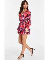Quiz Women's Long Sleeve Wrap Romper