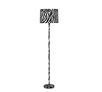 59" Faux Suede Zebra Print Floor Lamp