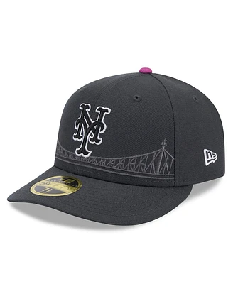 New Era Men's Graphite New York Mets 2024 City Connect Low Profile 59FIFTY Fitted Hat