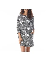 Beach House Style Stella Boat Neck Tunic Dress
