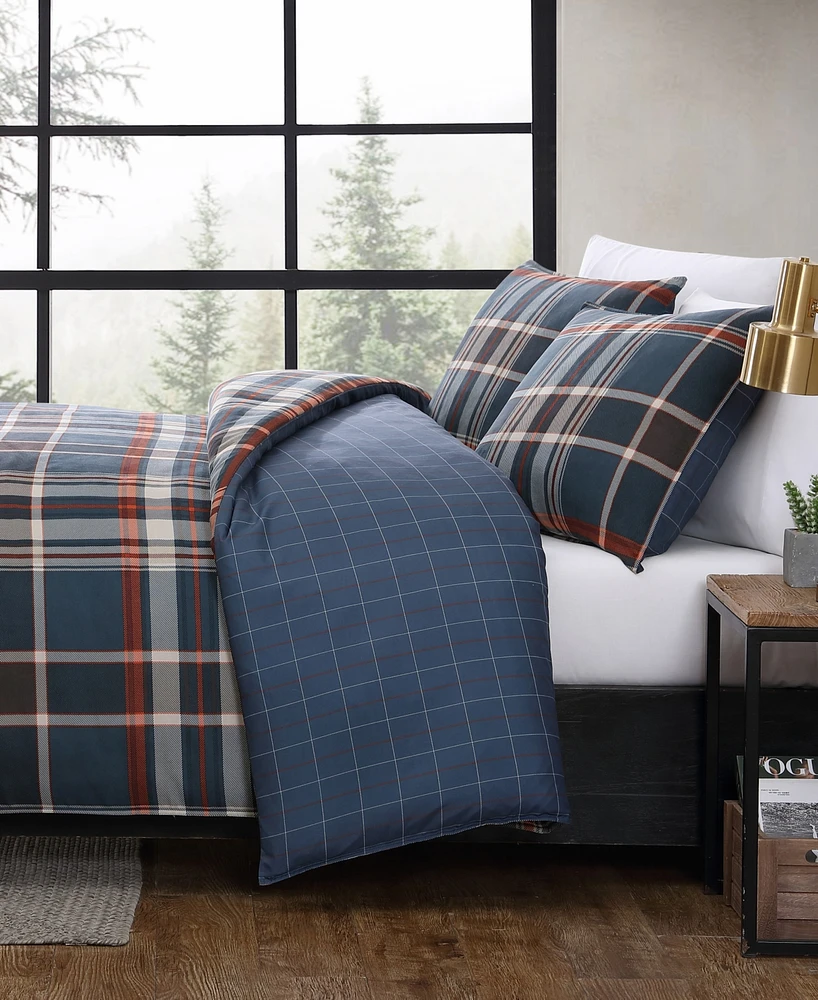 Eddie Bauer Shasta Lake Microsuede 2 Piece Duvet Cover Set, Twin