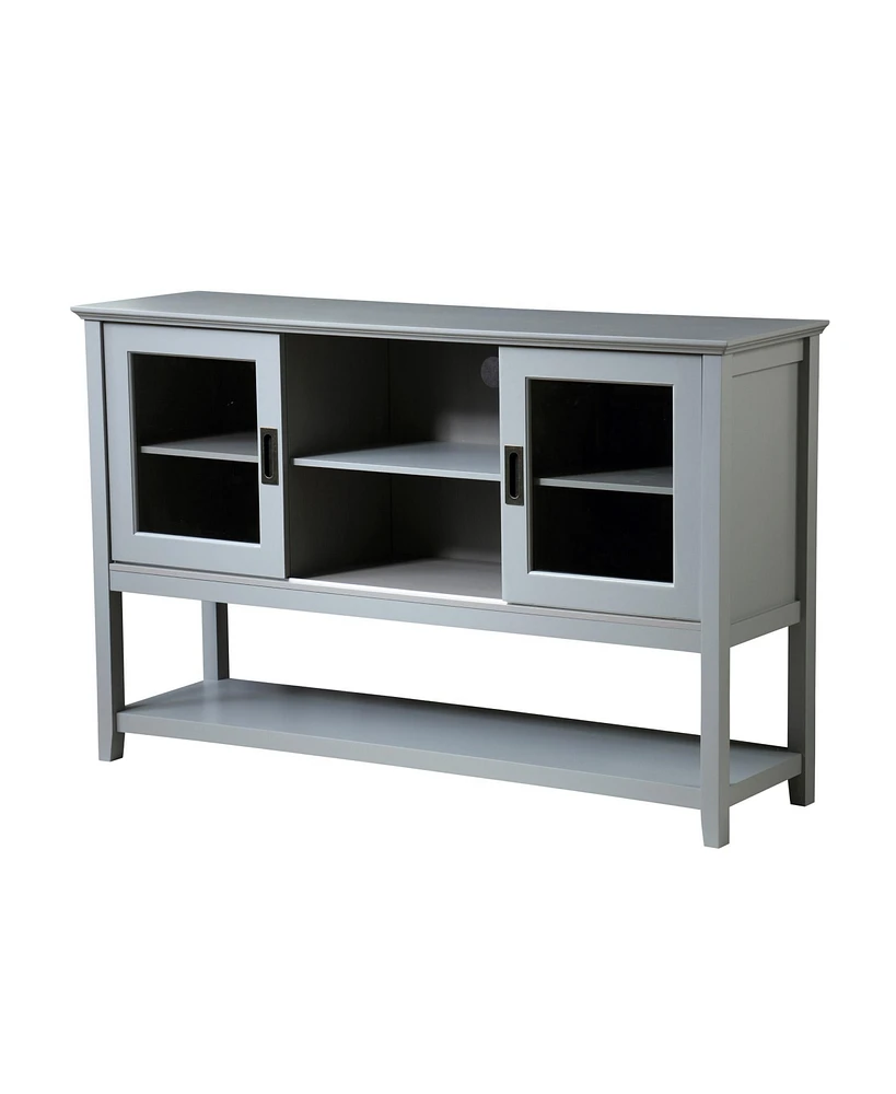 Sideboard Buffet Table With Doors, Grey