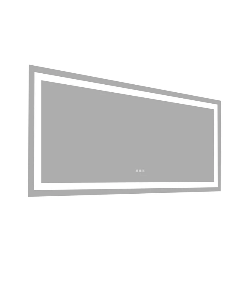 Led Bathroom Mirror 60 X 32 Inch With Lights, Anti-Fog & Dimming Led Bathroom Vanity Mirror
