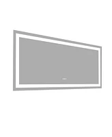 Led Bathroom Mirror 60 X 32 Inch With Lights, Anti-Fog & Dimming Led Bathroom Vanity Mirror
