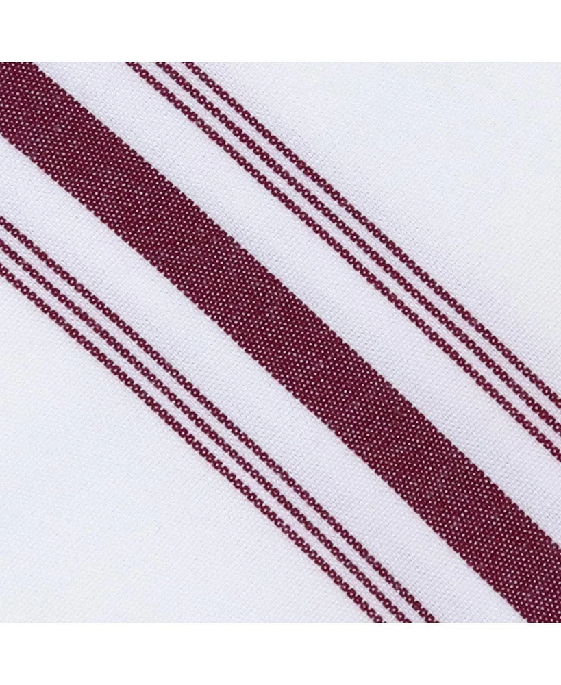 Arkwright Home Mariposa Bistro Dinner Napkins (12 Pack), 18x22, Soft Spun Polyester, Striped Color Options