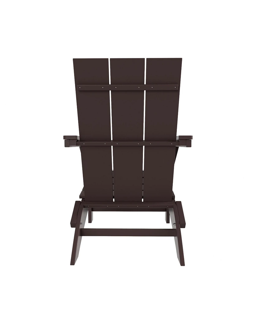Modern Outdoor Folding Adirondack Chair (Set of 2)