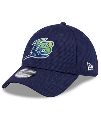 New Era Men's Navy Tampa Bay Rays 2024 Batting Practice 39THIRTY Flex Hat