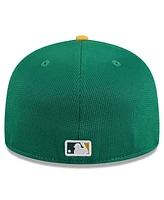 New Era Men's Kelly Green Oakland Athletics 2024 Batting Practice 59FIFTY Fitted Hat