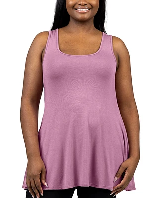 24seven Comfort Apparel Plus Sleeveless Tunic Tank Top