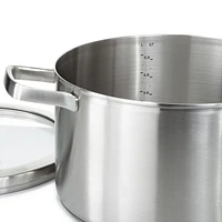 BergHOFF Graphite 4Pc Cookware Set With Glass Lids, Recycled 18/10 Stainless Steel