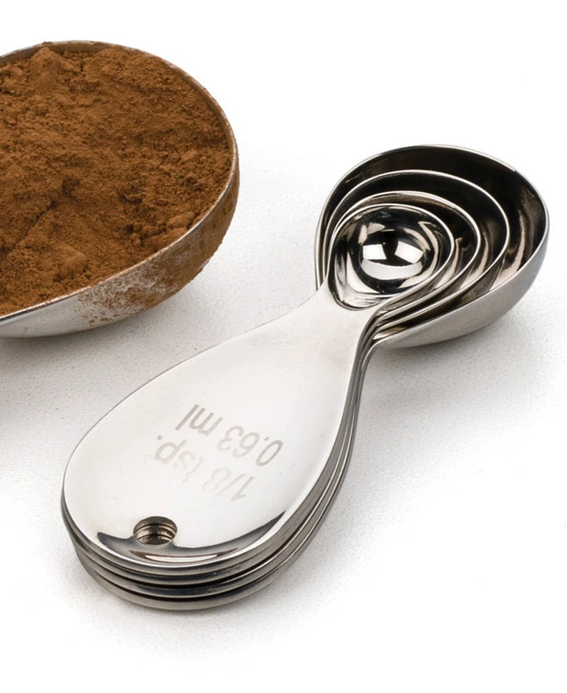 Rsvp International Endurance Stainless Steel 5 Piece Teardrop Measuring Spoon Set